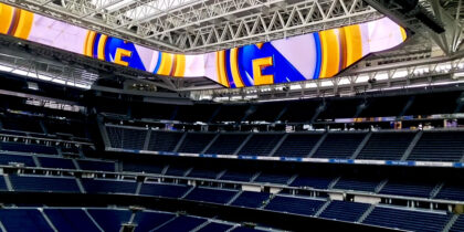 Estadio Santiago Bernabéu Real Madrid Umbau 360 Grad Videoanzeigetafel