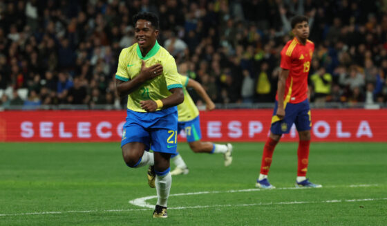 Debut del gol de Endric en el Bernabéu: empate entre España y Brasil