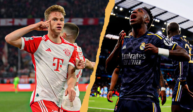 Joshua Kimmich, Vinícius Júnior FC Bayern Real Madrid