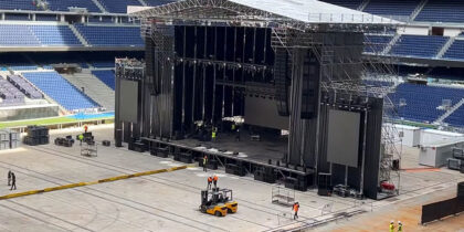 Estadio Santiago Bernabéu Musik Event Bühne Konzert Real Madrid