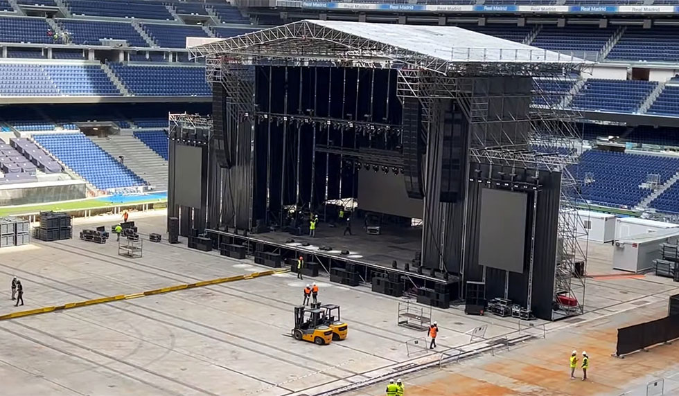 Estadio Santiago Bernabéu Musik Event Bühne Konzert Real Madrid