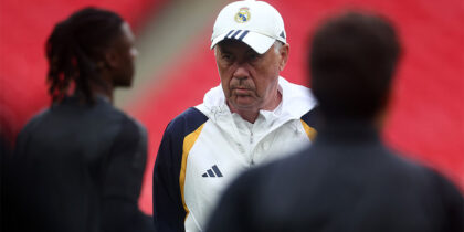 Carlo Ancelotti Real Madrid Finale Champions League Training