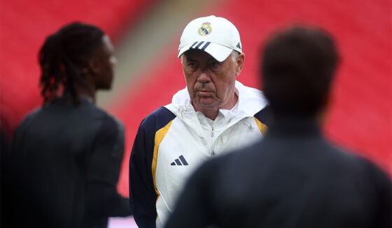 Carlo Ancelotti Real Madrid Finale Champions League Training