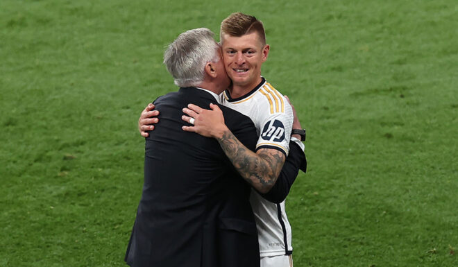 Toni Kroos Carlo Ancelotti Real Madrid Toni Kroos Carlo Ancelotti Real Madrid