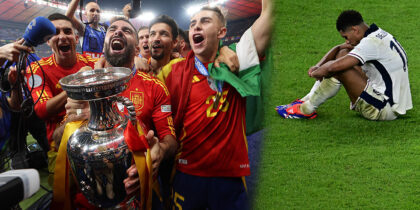 Jude Bellingham Daniel Carvajal EM Finale 2024 Spanien England