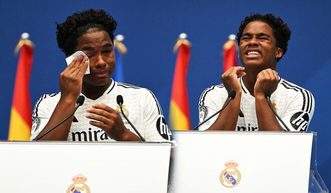 Endrick Real Madrid Präsentation Vorstellung Bernabéu