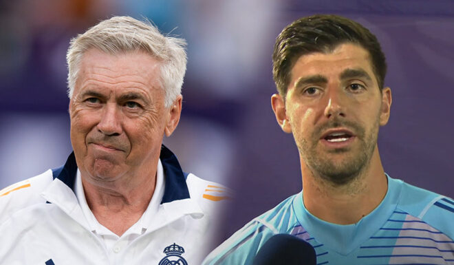 Carlo Ancelotti Thibaut Courtois Real Madrid