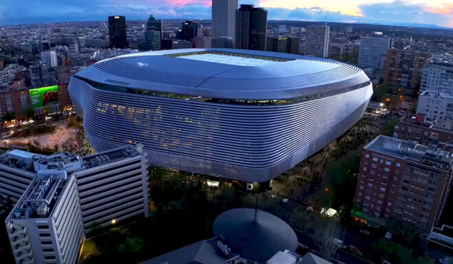 Estadio Santiago Bernabéu Dach zu Real Madrid
