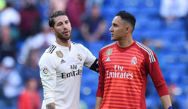 Sergio Ramos Keylor Navas Real Madrid