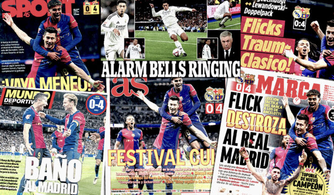 Pressestimmen Clásico Real Madrid FC Barcelona 0:4 La Liga 2024 25