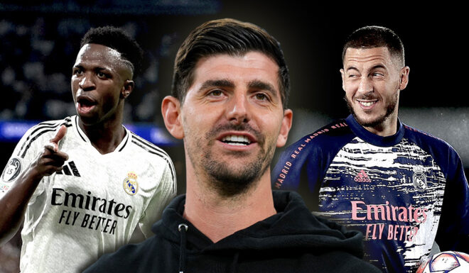 Thibaut Courtois Eden Hazard Vinícius Júnior Real Madrid