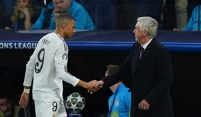Carlo Ancelotti Kylian Mbappé Real Madrid