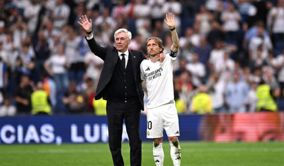 Carlo Ancelotti Luka Modric Real Madrid