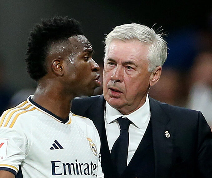 Carlo Ancelotti Vinícius Júnior Real Madrid