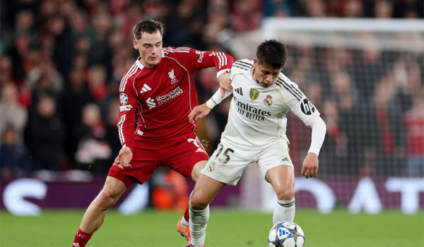 Arda Güler Liverpool FC v Real Madrid C.F. - UEFA Champions League 2025/26 League Phase MD4