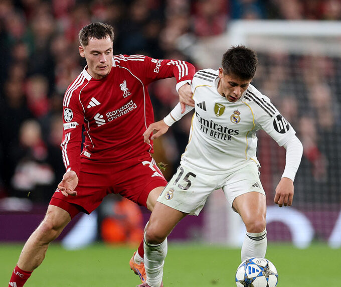 Arda Güler Liverpool FC v Real Madrid C.F. - UEFA Champions League 2025/26 League Phase MD4